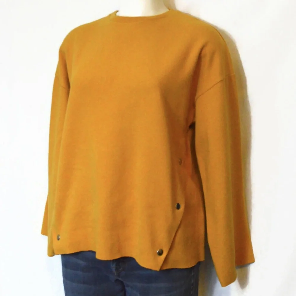 Zara Trafaluc Gold Sweater Size Medium - Picture 9 of 9